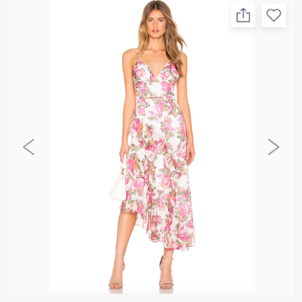 Keepsake the Label | OBLIVION MIDI DRESS IVORY ROSE FLORAL SIZE 8